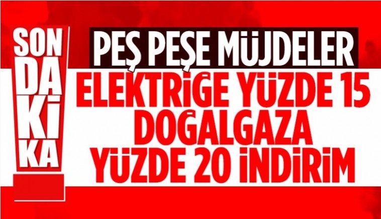 Cumhurbaşkanı Erdoğan açıkladı: Elektrik ve doğalgaza indirim geliyor