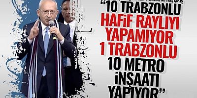 Kılıçdaroğlu, Trabzon'da konuştu: Kul hakkı yiyenlere oy vermeyin