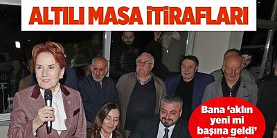 Meral Akşener'den altılı masa itirafı: Şimdiki aklım olsa...
