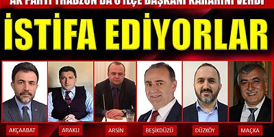 Trabzon’da AK Parti’nin 6 ilçe başkanı istifa kararı aldı
