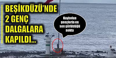 Trabzon'da dalgalara kapılan 2 kişi kayboldu
