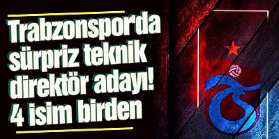 Trabzonspor'a 4 teknik direktör adayı!