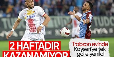 Trabzonspor, Kayserispor'a son dakikalarda yediği golle mağlup oldu