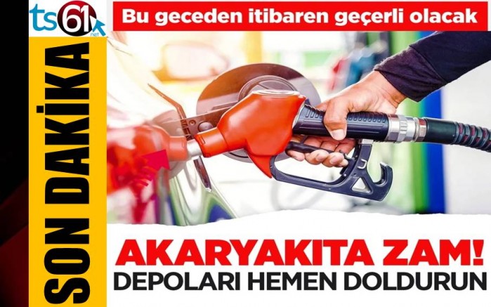 Akaryakıta zam geliyor