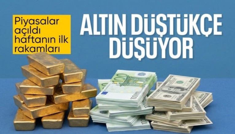 Altın yeni haftaya düşüşle başladı