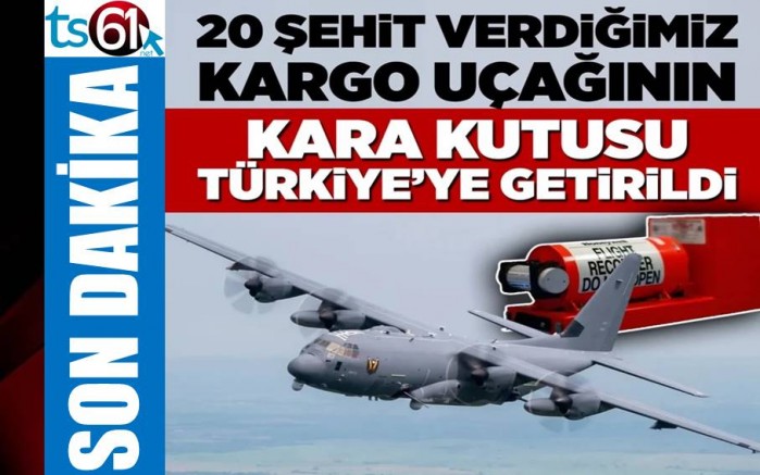 Düşen kargo uçağının kara kutusu Türkiye'ye getirildi