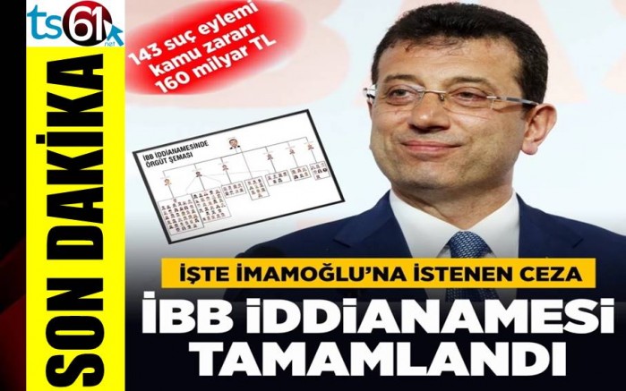 İBB iddianamesi tamamlandı: İmamoğlu için 2352 yıla kadar hapis istendi