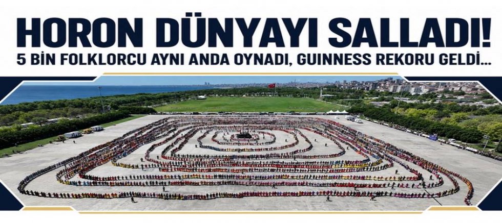 5 bin folklorcu aynı anda horon oynadı