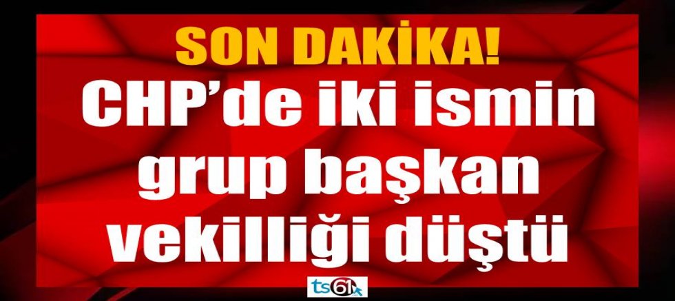 Ali Mahir Başarır ve Gökhan Günaydın'ın CHP Grup Başkanvekilliği düştü