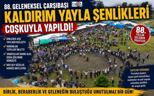 Çarşıbaşı 88. Kaldırım Yayla Şenlikleri coşkulu bir katılımla gerçekleştirildi