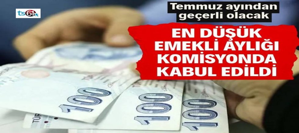 'En düşük emekli aylığı' TBMM komisyonunda kabul edildi