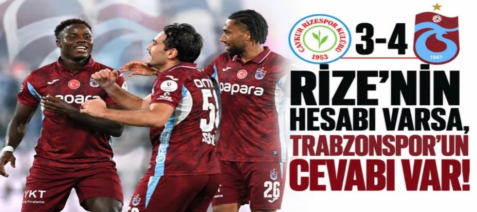 Nefes kesen maçta kazanan Trabzonspor!