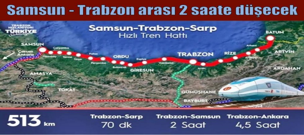 Samsun - Trabzon arası 2 saate düşüyor