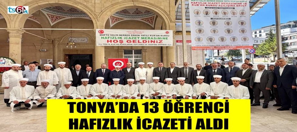 Tonya'da icazet töreni düzenlendi