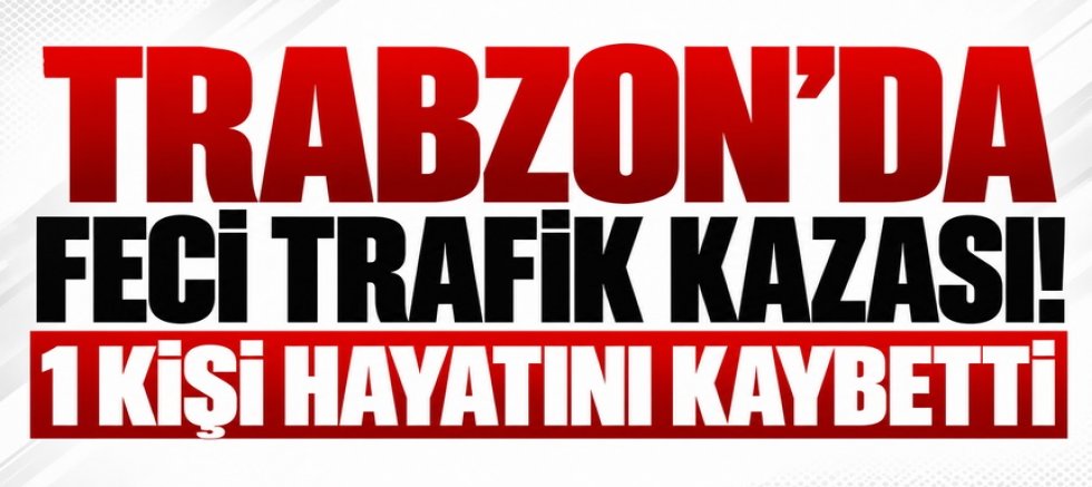 Trabzon'da feci trafik kazası! 1 kişi hayatını kaybetti