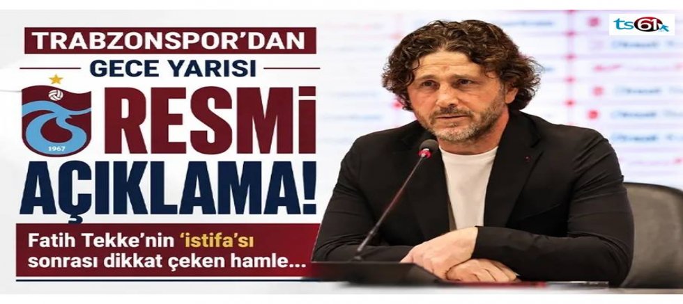 Trabzonspor'dan gece yarısı resmi açıklama!