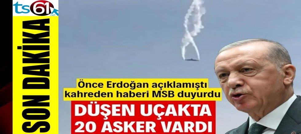TSK'ya ait kargo uçağı düştü