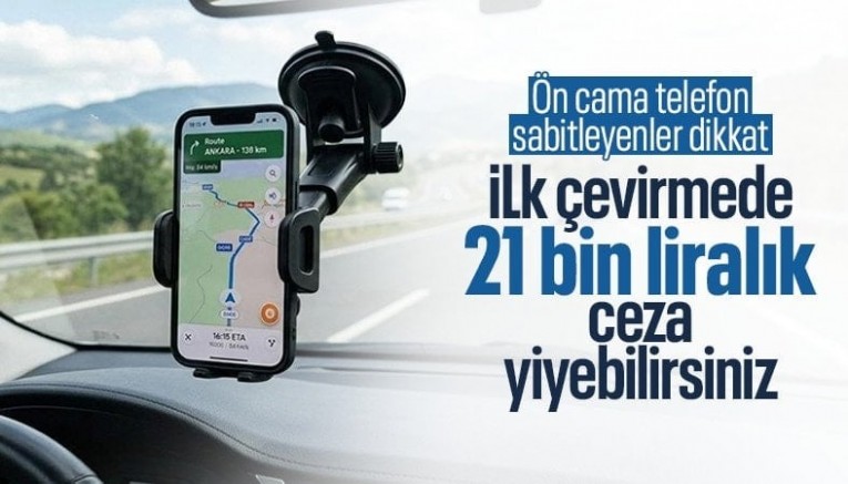 Ön cama telefon sabitlemeye yasak kapıda