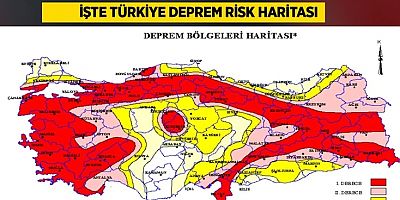 AFAD Türkiye'nin güncel deprem risk haritasını yayınladı