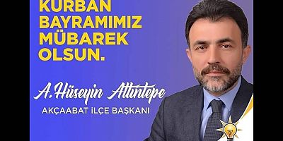 Ahmet Hüseyin Altıntepe'den Kurban Bayramı Mesajı