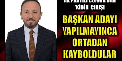 AK Partili Cumur’dan ‘kibir’ çıkışı