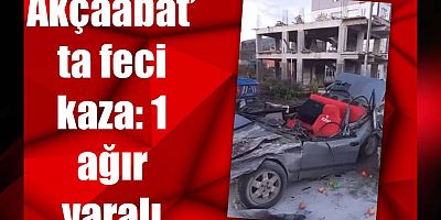 Akçaabat’ta feci kaza: 1 ağır yaralı