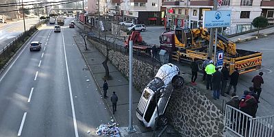 AKÇAABAT'TA İLGİNÇ KAZA