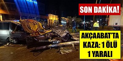 Akçaabat'ta Kaza: 1 Ölü, 1 Yaralı