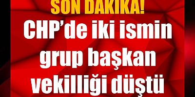 Ali Mahir Başarır ve Gökhan Günaydın'ın CHP Grup Başkanvekilliği düştü
