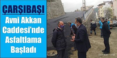 Avni Akkan Caddesi’nde Asfaltlama Başladı