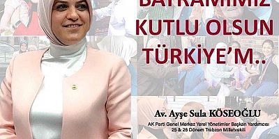 Ayşe Sula Köseoğlu'ndan Bayram Mesajı