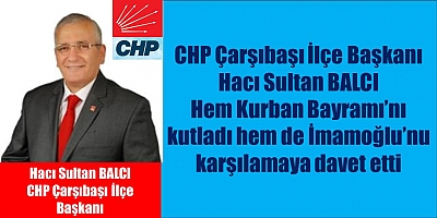 Balcı'dan Kurban Bayramı Mesajı