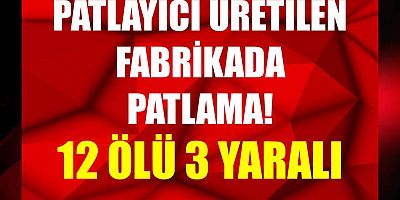 Balıkesir'de patlayıcı üretilen fabrikada patlama oldu!
