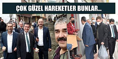 Başkanlar Esnafın Bayramını Kutladı