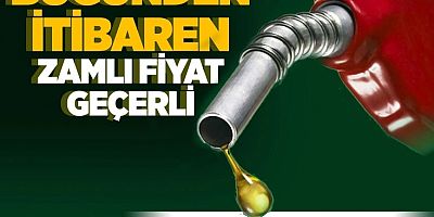 Benzine zam geldi!