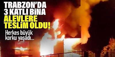 Beşikdüzü'nde 3 Katlı Ev Yandı!