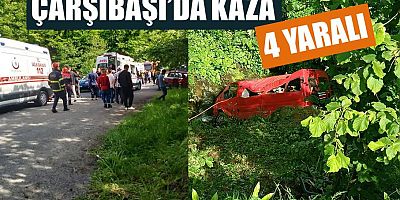 Çarşıbaşı’nda trafik kazası: 4 yaralı