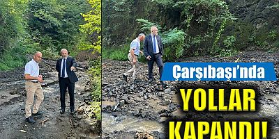 Çarşıbaşı'nın Kadıköy mahallesinde yollar kapandı