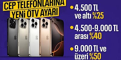 Cep telefonunda ÖTV oranları değişti