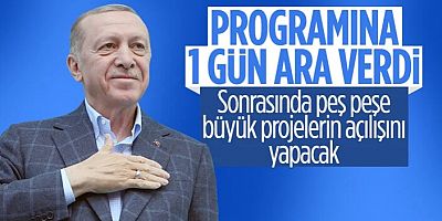Cumhurbaşkanı Erdoğan, 1 günlük istirahate çekildi