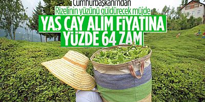 Cumhurbaşkanı Erdoğan'dan Rize'de çay üreticilerine müjde