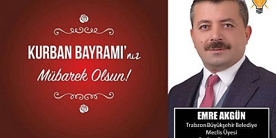 Emre Akgün'den Kurban Bayramı Mesajı