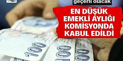 'En düşük emekli aylığı' TBMM komisyonunda kabul edildi