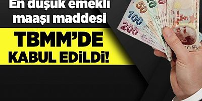 En düşük emekli maaşı maddesi TBMM'de kabul edildi!