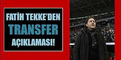 Fatih Tekke'den Kocaelispor maçı sonrası transfer açıklaması!