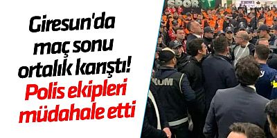 Giresun'da maç sonu ortalık karıştı! Polis ekipleri müdahale etti