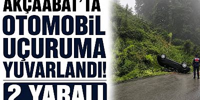 Hıdırnebi Yaylası yolunda otomobil uçuruma yuvarlandı: 2 yaralı