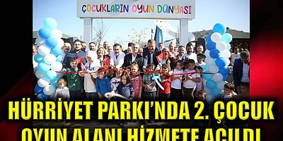 Hürriyet Parkı’nda 2. çocuk oyun alanı hizmete açıldı