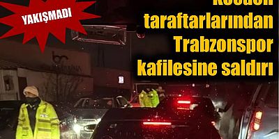 Kocaeli taraftarlarından Trabzonspor kafilesine saldırı