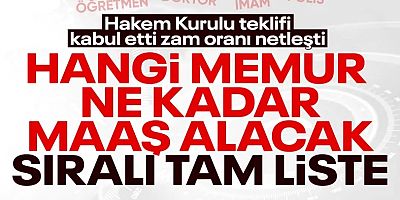 Memurların yeni zam oranı kesinleşti